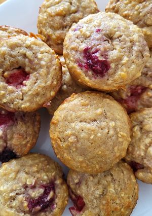 A picture of Healthy Field Berry Yogurt Muffins.