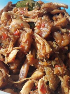 Foto resep Ayam suwir tempe pedas