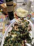 Pechugas rellenas con ricota, espinaca y champignones
