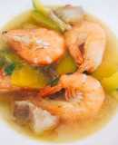 Canh bí đỏ tôm thịt