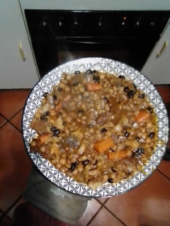 A picture of Sunday Cachupa (a samp, beans & beef dish).