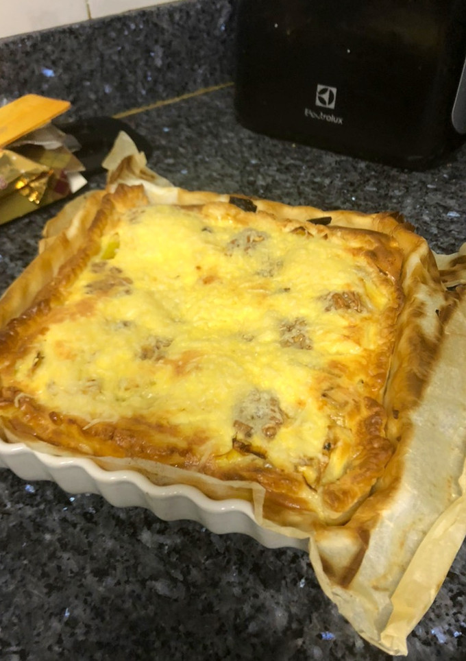 Una foto de Pastel de puerros