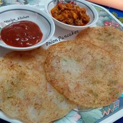 A picture of Onion Rava Dosa (Onion Pancakes).