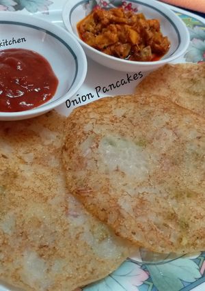 A picture of Onion Rava Dosa (Onion Pancakes).