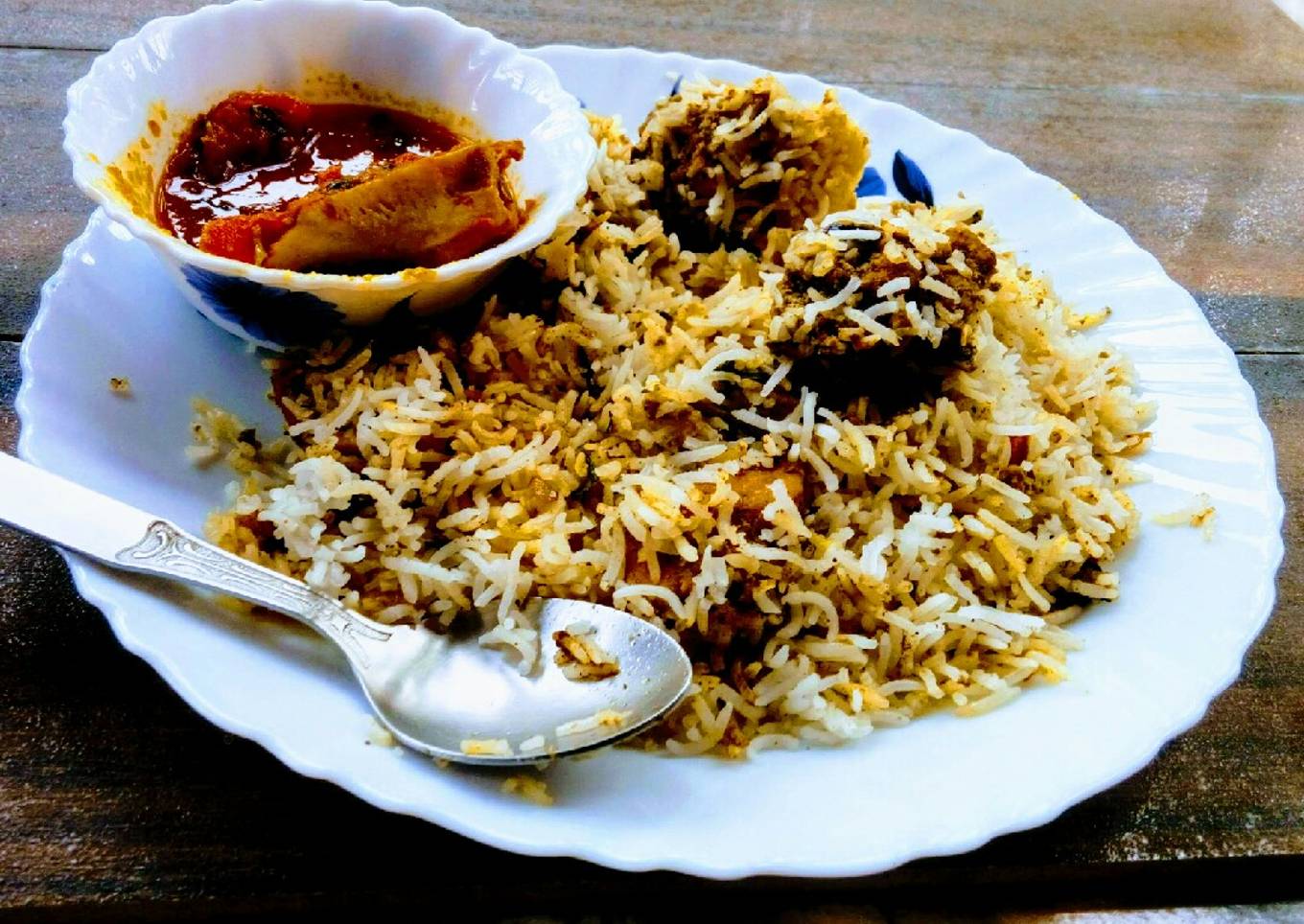 Chicken hariyali biryani