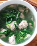 Cải cúc nấu mọc
