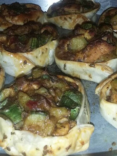 Una foto de Canastitas de Pollo y Zucchini