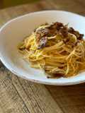 🍝 Carbonara with Guanciale, Parmiggino Reggiano, added Mashroom