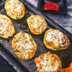 A picture of Twice baked potatoes.