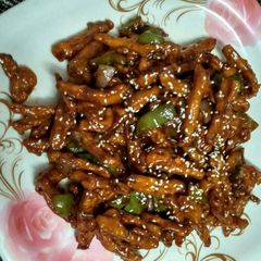 A picture of Sesame honey chilly patatoes.