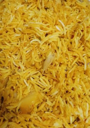 A picture of Chicken Biryani.