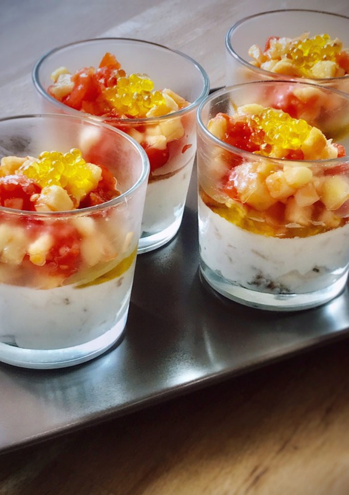 Una foto de Mousse de bonito y anchoas