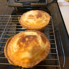 A picture of Hunters chicken pies.
