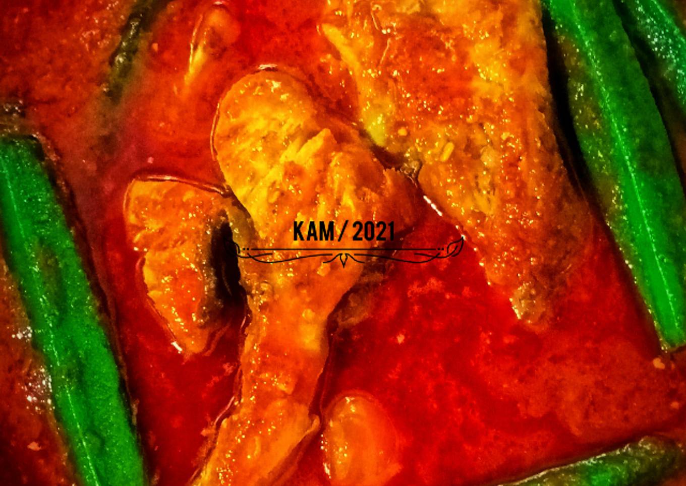 Ikan merah asin pedas