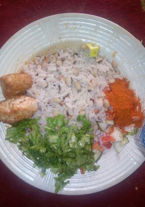 A picture of Shinkafa da wake.