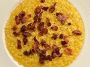 Una foto di zucca, pancetta
