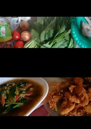Foto resep Tumis Sawi Saori (Saus tiram) dan Udang Crispy