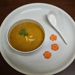 A picture of Carrot Ginger Soup.