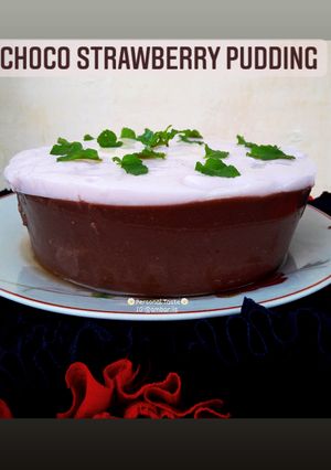 Foto resep Choco Strawberry Pudding