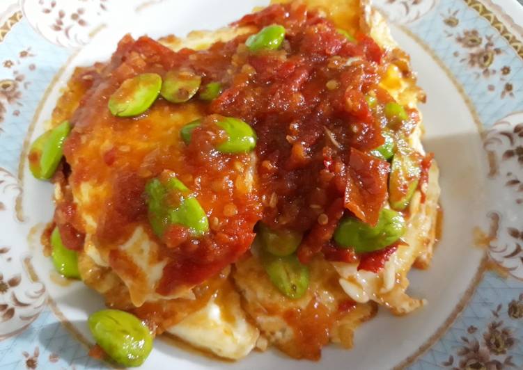 Resep Telor mata sapi (sambal petai), Lezat