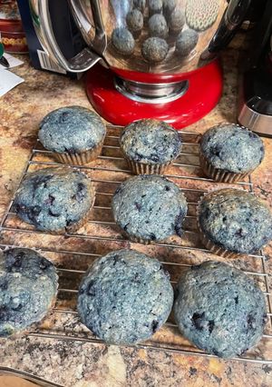 Foto resep Blueberry Muffins Gak Pake Mixer. Moist, quick & easy