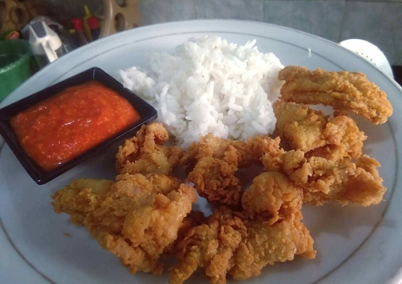Ayam kentucky sambal ayam pop