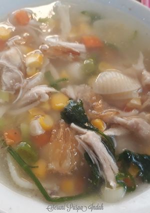 Foto resep Sup Pasta Ayam Jagung Wortel