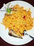 Pepperd Pasta served with fish