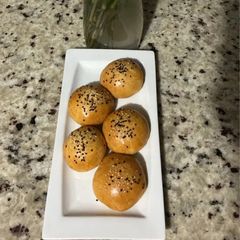 A picture of Easy Turkish Poğaça stuffed with feta cheese.