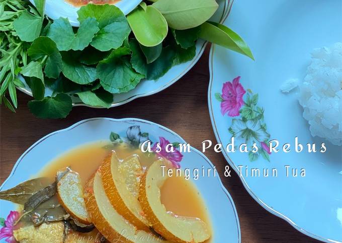 Asam Rebus Ikan Tenggiri bersama Timun Tua (Eat Clean Healthy Lunch)