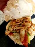 Plain Chicken Salad on Mediterranean Type Pitta Bread