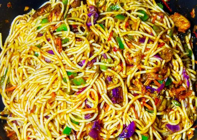 Easiest Way to Make Homemade Jollof spaghetti