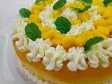 Yogurt Cake with Mango Sauce (Gluten Free)