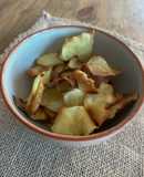 Homemade parsnip crisps