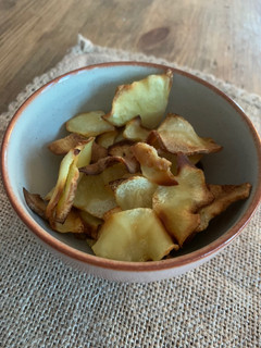 A picture of Homemade parsnip crisps.