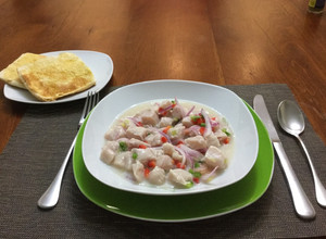 Una foto de Ceviche de reineta a mi estilo en leche de tigre 🐟