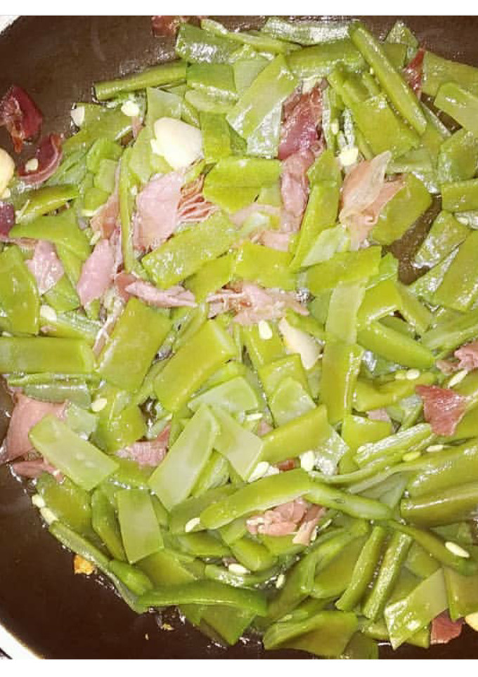 Una foto de Judías verdes con jamón