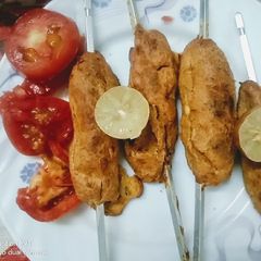A picture of Delicious  Chicken  Sheekh  Kebab.