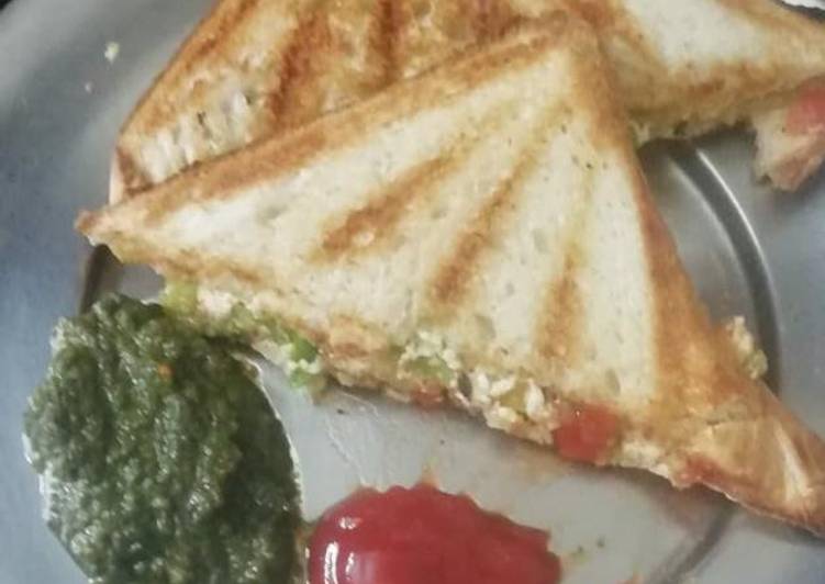 Recipe of Homemade Paneer sandwich