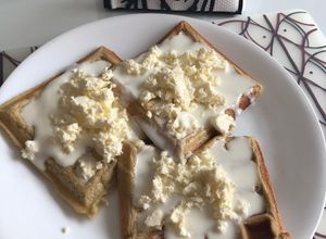Una foto de Waffles de avena