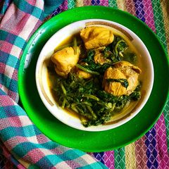 A picture of Palak Chicken.