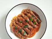 Gambar daging enoki giling