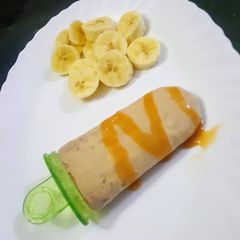 A picture of PEANUT BUTTER And BANANA ICECREAM 😋.
