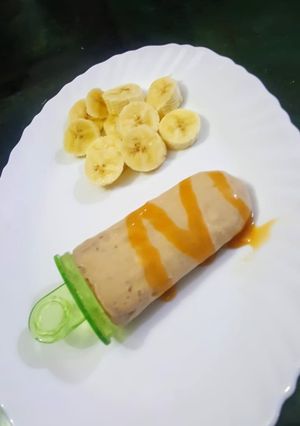 A picture of PEANUT BUTTER And BANANA ICECREAM 😋.