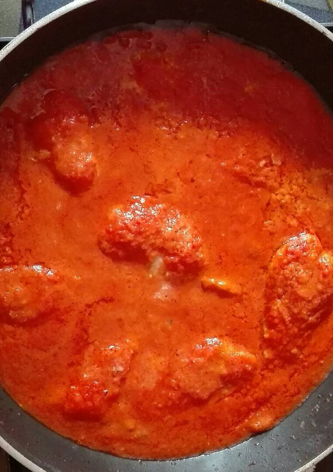 Una foto de Bacalao con tomate casero