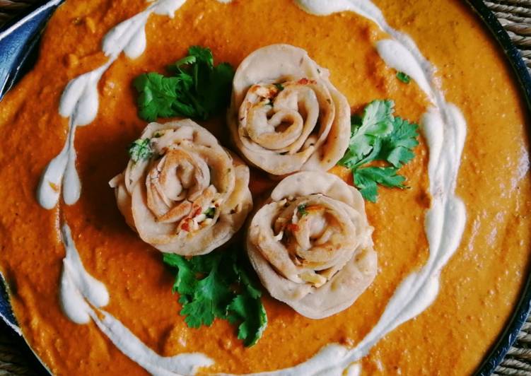 Paneer rosette parathas