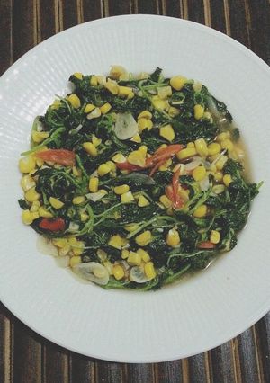 Foto resep Tumis Bayam + Jagung