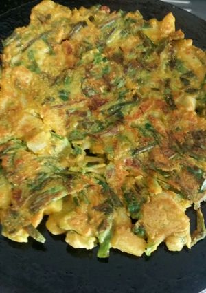 A picture of Spring onion tawa fry.