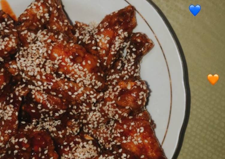 Rahasia Memasak Korean Spicy Chicken with Cheese Sauce Kekinian