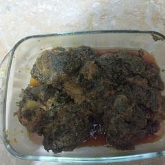 A picture of Palak Gosht.